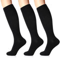 15-20 mmHg Cotton Compression Socks for Women & Men - color: Black, size: 10-13
