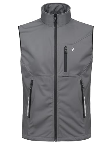 Little Donkey Andy Men's Lightweight Golf Vest Outerwear - color: Reflective Gray, size: Small