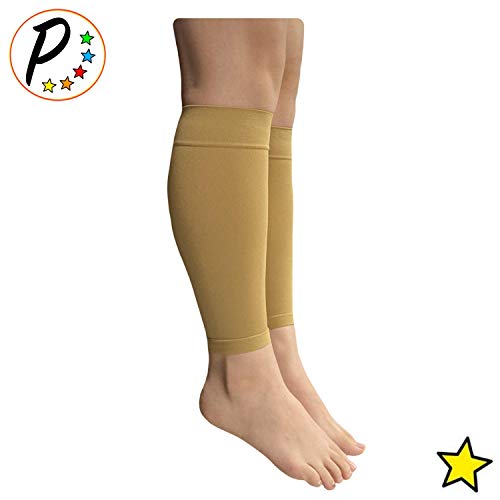 Presadee Shin 8-15 mmHg Mild Compression Leg Fatigue Circulation Calf Sleeve (Nude, 5XL) - color: Nude, size: 5XL