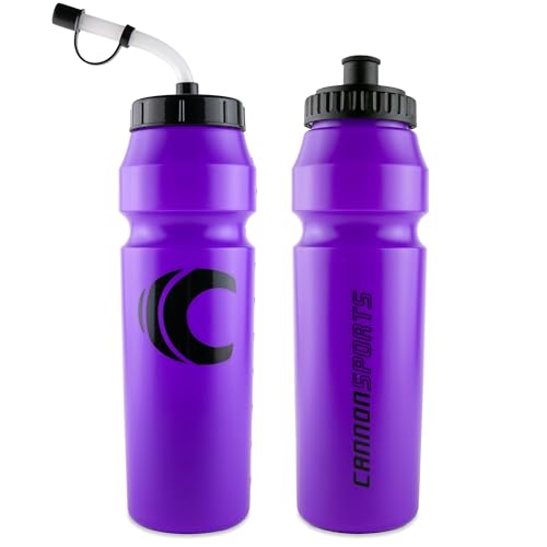 Cannon Sports 1 Liter Sports Water Bottle, 2 Lids, BPA-Free (Purple) - color: Purple