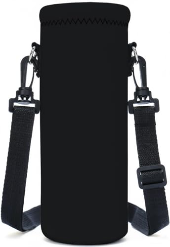 Neoprene Water Bottle Carrier Bag with Adjustable Strap, Insulated Bottle Holder for 24oz Bottles, Lightweight & Washable Bottle Sling for Walking, Hiking, Gym - color: XM-SHT-001