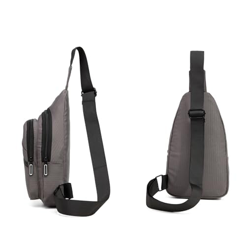 AOSTIHOT Crossbody Sling Bag Small Sling Backpack for Men, Chest Daypack Crossbody Shoulder for Travel Sport Running Hiking Grey - color: Grey