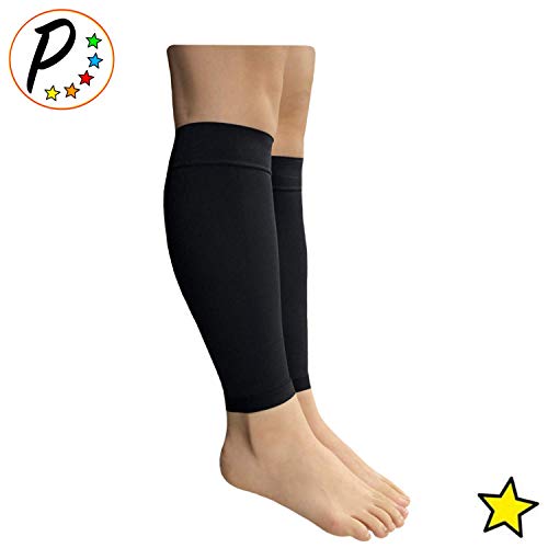 Presadee Shin 8-15 mmHg Mild Compression Leg Fatigue Circulation Calf Sleeve (Black, 2XL) - color: Black, size: 2XL