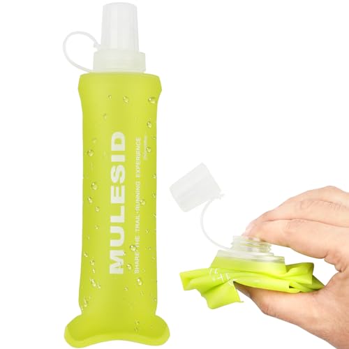 Soft Flask Running Bottles Collapsible Water Bottle Foldable for Traveling Running Vest Collapse Hydration TPU 250ml 500ml for Runner (250ml-1pcs) - color: 250ml-1pcs