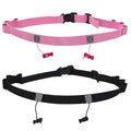2Pcs Race Number Belt Race Bib Belts with 6 Energy Gel Loops for Marathon Triathalon Running No Safety Pins Required (Black/Pink) - color: Black&pink