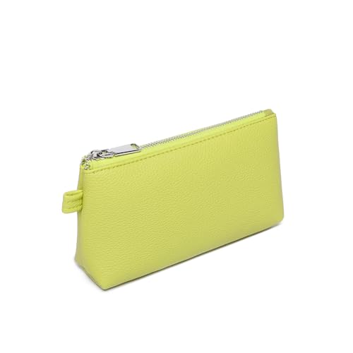 Small Makeup Bag for Purse, Leather Cosmetic (Grass) - color: PU/Grass