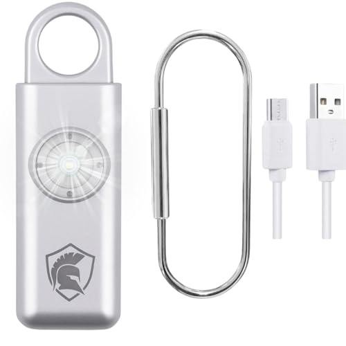 Personal Safety Alarm Rechargeable (Silver) - color: Silver