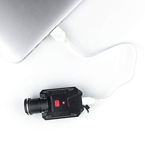 FISHNU 500 Lumens Clip-on Hat Light,USB Rechargeable Led Cap Light,No Red Ring and Aluminum Alloy Zoomable Head Baseball Hat Lamp,Tightly Clip Designed Spotlight