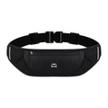 Simptech Running Belt Bag - Lightweight Reflective Waist Fanny Pack for Men Women, Quick-Dry 3-Pocket Running Gear with Phone Holder for Hiking Cycling Travel Essentials (Black)