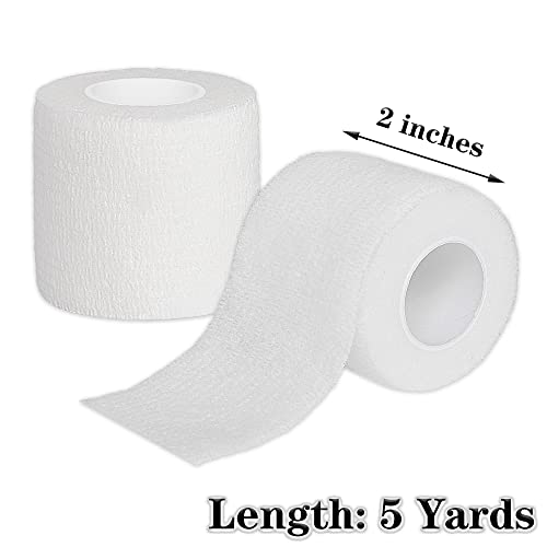 Tindobewan Self Adhesive Bandage Wrap, 2 Inches 8 Rolls White - color: White, size: 2 Inch