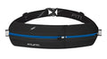 Fitletic Bolt Double Pocket Running Belt & Active Fanny Pack For Men & Women – Water Resistant, Lightweight Sleek Design – Patented No Bounce Hip Hugging Fit – Holds Any Phone - color: Black & Blue