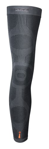 Incrediwear Leg Sleeves – Infrared Full Leg Sleeves for Men and Women - color: Charcoal, size: Large (Pack of 1)