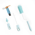 Silicone Bottle Cleaner Brush,13.4in Long Handle Water Cup Bottles Cleaner - style: Spining, Blue
