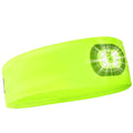 LED Sports Sweat Headband Outdoor Headlamp Rechargeable Men Women - color: Yellow