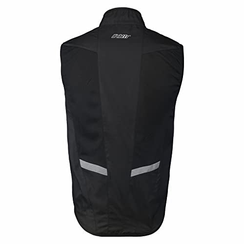 bpbtti Men's Cycling Running Vest Sleeveless Windbreakers With Two side Pockets(2.0) - Windproof, Breathable and Reflective - color: Black, size: Small
