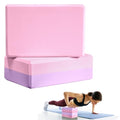 Septo 2 Pcs Yoga Blocks, 9x6x3 Inch Foam Blocks for Pilates - color: Purple-Pink