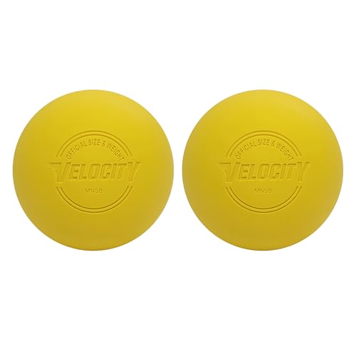 Velocity Lacrosse Balls - 1, 2, 3, 6, 12, 18, 24, 36, 60 and 120 Packs - for Practice, Official NFHS and College Approved Size - color: Yellow, size: 2 Balls, style: Practice Ball