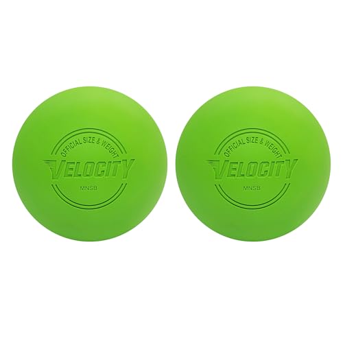 Velocity Lacrosse Balls - 1, 2, 3, 6, 12, 18, 24, 36, 60 and 120 Packs - for Practice, Official NFHS and College Approved Size - color: Lime Green, size: 2 Balls, style: Practice Ball