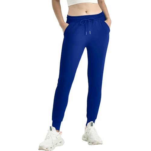 Ipletix Joggers for Women with Pockets Yoga Lounge Sweat Pants - color: Royal Blue, size: Large