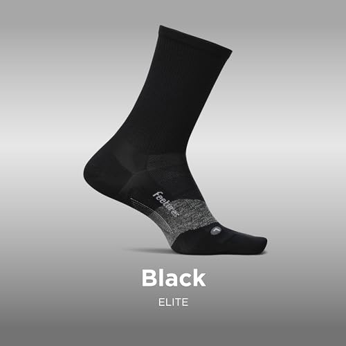 Feetures Elite Light Cushion Mini Crew Sock - color: New Black (1 Pair), size: X-Large