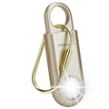 130db Personal Safety Alarm with Ultra Bright Strobe Light. Gold - color: Gold, style: Button cell