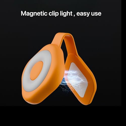 Magnetic Clip Light Rechargeable LED Portable Light with 6 Brightness 3 Color Modes Hands‑Free Silicone Clip On Safety Light for Nurse Night Shift, Walking, Dog Walking, Running, Camping, Emergency - color: Black
