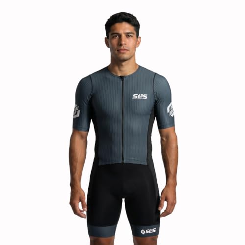 SLS3 Triathlon Suits Mens - Elite Aero Sleeved Trisuit for Swim Bike Run - color: Midnight, size: Medium