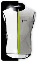 ReflecToes Reflective Running Vest, Hi Vis Cycling Vest, Motorcycle Gilet - size: Large, style: Deluxe