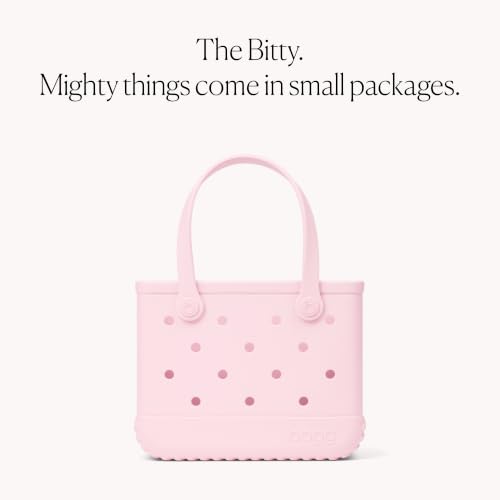 BOGG BAG Bitty Small Tote – 11” x 8.5” x 4.5” – Essential Bags for Beach, Pool, Boat, Sports, Tailgating, Cruise, Travel - color: Powder Puff