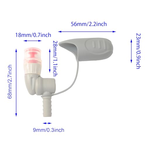 Hydration Bladder Bite Valve Replacement Mouthpiece Fit for Any Water Backpack and Most Brands, with Manual Switch Valve - color: 2 Pack rotatable white with cover