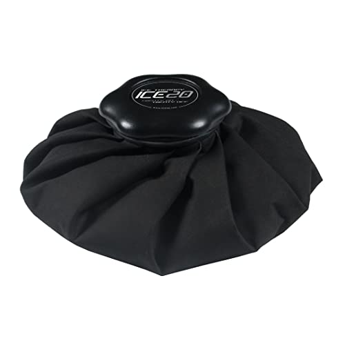 ICE20 Refillable No-Leak Ice Pack Bag with Easy Open Cap - Soft Cotton Ice Bags for Injuries - Reusable - Cold Therapy Wraps for Elbow, Knee, Ankle, Back, and Arm