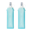 WRELS Soft Flasks Running Water Flask Folding Soft Water Bottles Small for Outdoor Sports Hiking Hydration Pack 5oz/8oz/17oz(SKY BLUE,17oz*2) - color: Green, style: 500ml/17oz-2 Pack