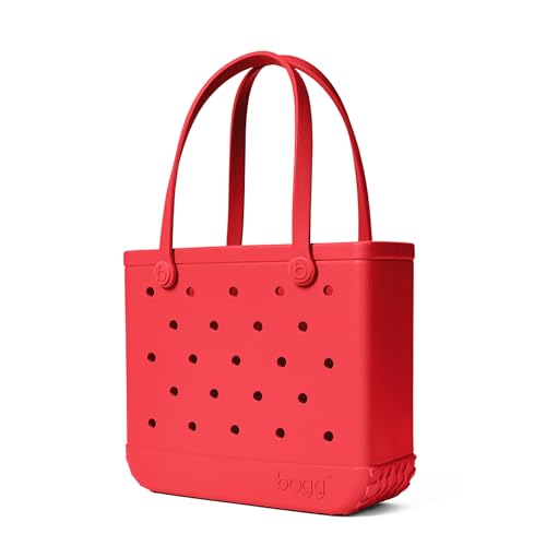 BOGG BAG Medium Tote – 15” x 12.5” x 5” – Essential Bags for Beach, Pool, Boat, Sports, Tailgating, Cruise, Travel - color: Off to the Races Red