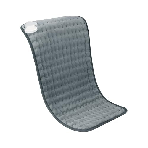 Heating Pad for Neck and Shoulder and Back Muscle Pain Relief - color: Oyster Grey, size: 12" x 24"