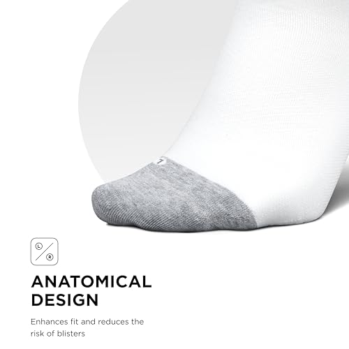 Feetures Elite Max Cushion Quarter Running Sock, 1 Pair - color: White, size: Medium