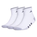 adidas Men's Cushioned Socks 3 Pairs - color: White/Grey/Onix Grey/3.0/Quarter, size: Large, style: Quarter