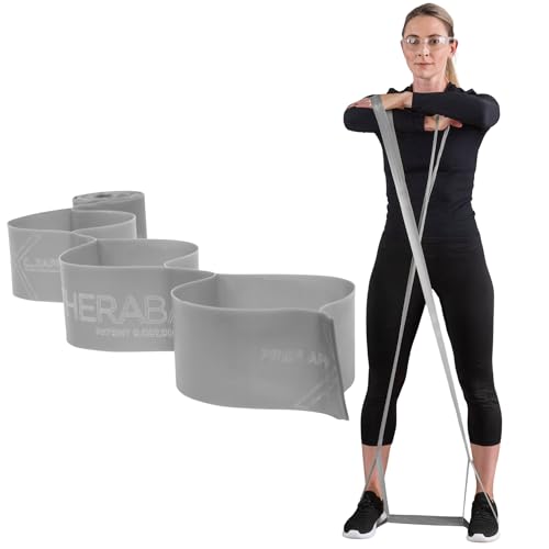 THERABAND CLX Resistance Band with Loops, 5-Foot Band - color: Level 6 / Super Heavy - Silver