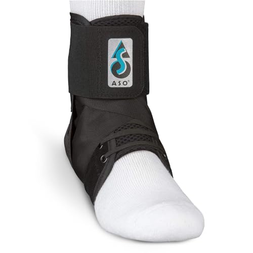 Med Spec ASO Speed Lacer Ankle Stabilizer Brace Sprain Support Black XXL - color: Black, size: XX-Large