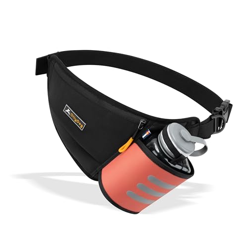 OllyDog Hydro-Slim Pack – Adjustable Belt Bag/Fanny Pack with Reflective Lining, Water Bottle Holder, Leash Attachment & Phone Pocket, Ideal for Hands-Free Dog Walking, Running & Hiking (Reef) - color: Reef