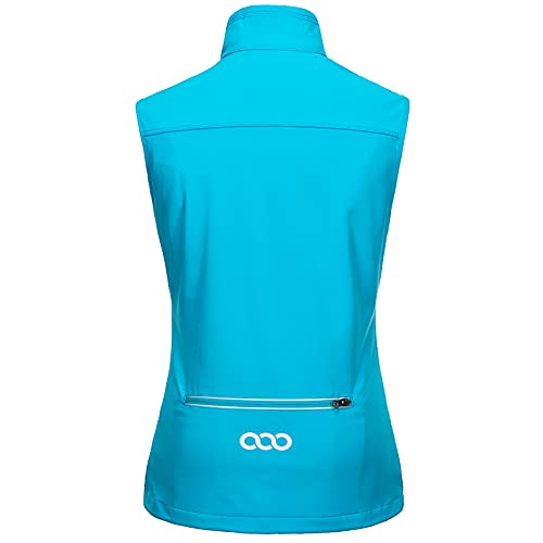 33,000ft Women's Lightweight Running Vest with 6 Pockets for Travel Golf - color: Bright Blue, size: Small