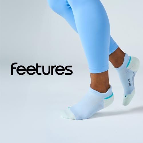Feetures Elite Max Cushion No Show Tab Ankle Sock - color: Glacier Mist (1 Pair), size: Small