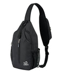 WATERFLY RFID Sling Backpack Crossbody Sling Bag Travel Hiking Daypack - color: Rfid-black