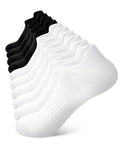 SIXDAYSOX Ankle Socks for Women Thin Breathable Cotton No Show Socks Womens - color: 5 Pairs-2 Black+3 White, size: 9-11