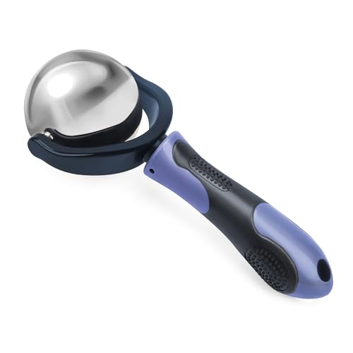 Cold Massage Roller Ball with Handle-Back Muscle Metal Ice Roller Ball Tool - color: Blue