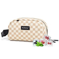 Cerbonny Small Cooler Bag,Freezable Lunch Bag,Built-in ice pack - color: Khaki-Checkered