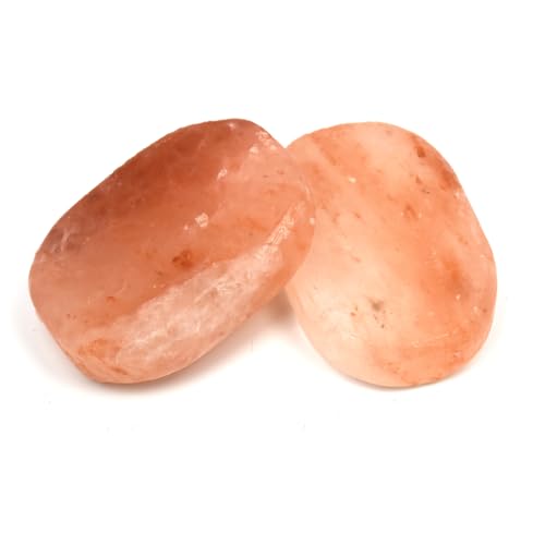 2 Pcs Himalayan Salte Stones Hot Massage Stones Set Warm Rocks Kit for Facial SPA Pink 3.14 x 2.36 in - size: STONE SHAPE