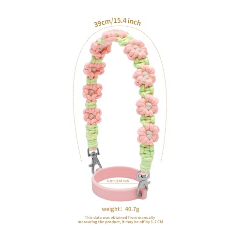 Outman Sport Water Bottle Handle Strap Holder Sling Cup Handle - color: Daisy Pink