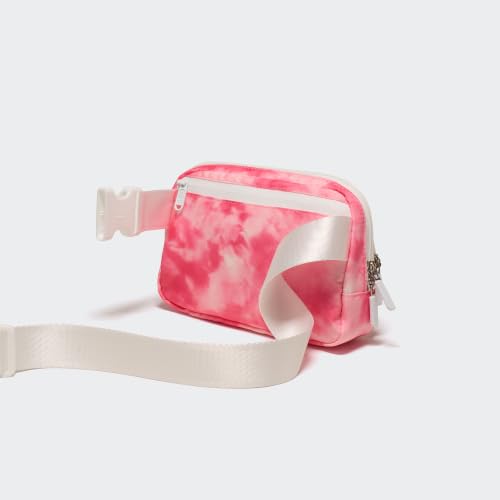 Pander Nylon Crossbody Belt Bag with Excess Strap Keepers, 6-Pocket Adjustable Sling Fanny Pack for Travel and Everyday Carry, Cloud Pink - color: Cloud Pink