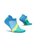 Feetures Elite Light Cushion No Show Tab Sock Wave - color: Arctic Blue (1 Pair), size: Small