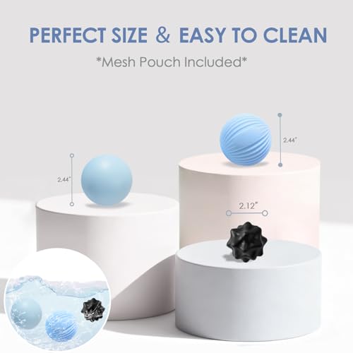 Silicone Lacrosse Ball Set for Deep Tissue & Trigger Points - style: Silicone Smooth Lacrosse Ball Set